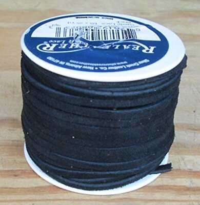 #ad Lace Lacing Leather Suede Black 25 Yard Spool $23.29