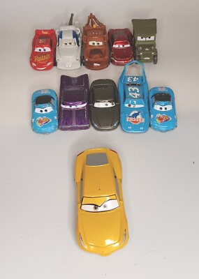 #ad Disney Pixar Cars Diecast amp; Plastic Lot Of 11 $18.70