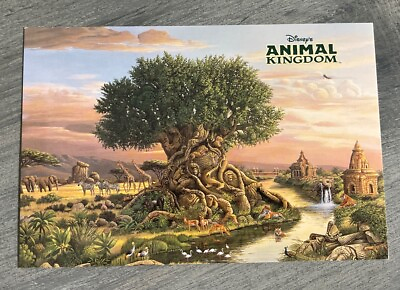 #ad Animal Kingdom Tree Life Postcard 4x6 Walt Disney Safari Animals Florida $10.00
