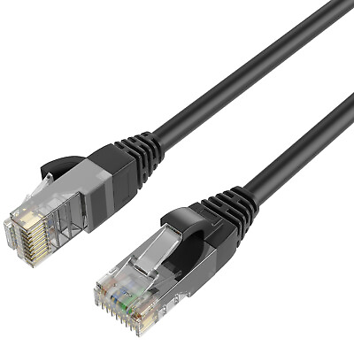 #ad QualGear Cat 6 High Speed Ethernet Cable Black Outdoor $22.95