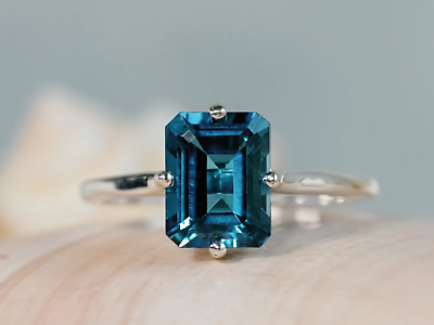 #ad Beautiful Blue Topaz Gemstone 925 Sterling Silver Ring Handmade Women Gift A 729 $11.66