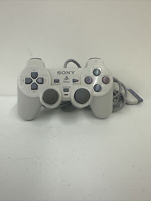 #ad OEM Original Sony PlayStation PS1 PSone DualShock Analog Controller White LOOK $8.00