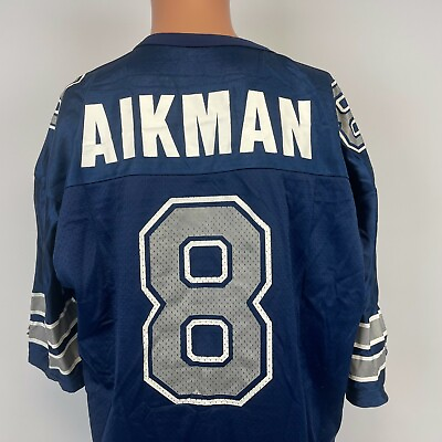 Champion Troy Aikman Dallas Cowboys Replica Jersey Vtg 90s NFL Football Blue 48 $55.99