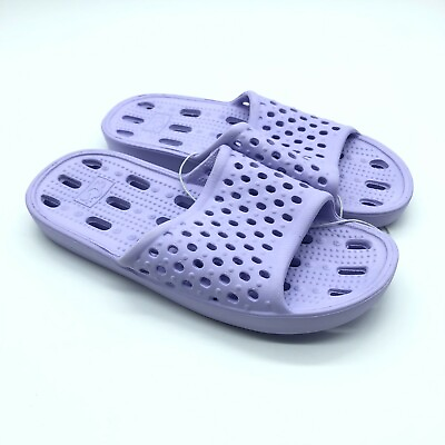 #ad Ego Womens Slide Sandals Rubber Slip On Light Purple Size 40 41 US 7 8 $12.74