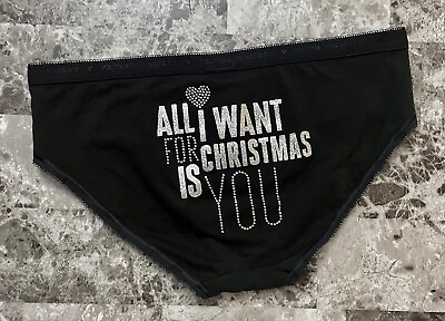 #ad NWT VICTORIA#x27;S SECRET S ALL I WANT CHRISTMAS IS YOU PICOT RARE HIPHUGGER PANTIES $32.79
