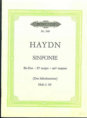 #ad Haydn: Symphony E Flat The School Principal Hob. I 55 Miniature $6.71