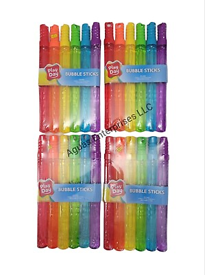 #ad 6 Pack Play Day Bubble Maker Stick Toy with 30oz Bubble Solution 4 pks 24 Total $27.98