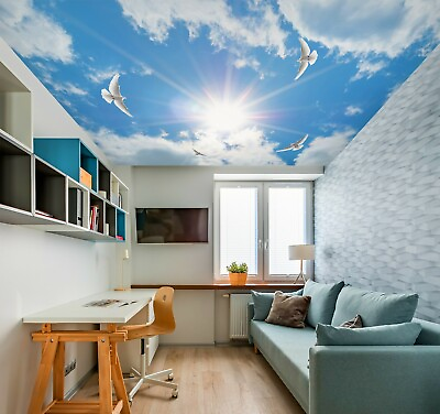 #ad 3D Sunny Sky NAO1473 Ceiling WallPaper Murals Wall Print Decal Deco AJ WALL Fay AU $26.99