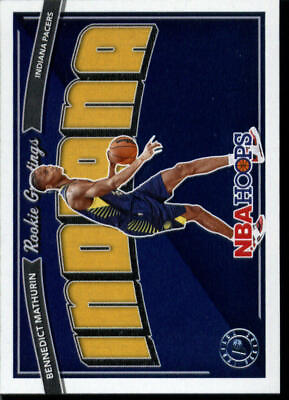 #ad 2022 23 PANINI NBA HOOPS ROOKIE GREETINGS #6 BENNEDICT MATHURIN INDIANA PACERS B $2.99