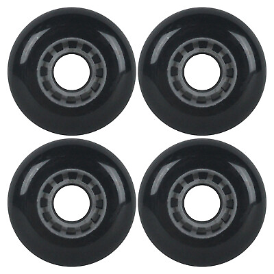#ad Inline Skate Wheels Multi Use 72mm 90A Black Outdoor 4 Wheels $11.95