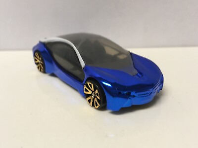 #ad LR Brand Speed Racing GT Blue Chrome BMW I8 1 64 Scale LOOSE $4.00