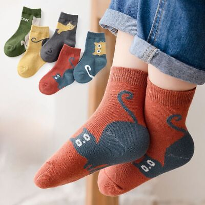 #ad Baby Sock Girl Boy Cotton Kid Sport Student Children Brown Green Casual Toddler $13.04