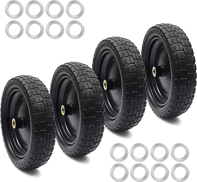 #ad 4 Pack 13quot; Tire for Gorilla Cart Solid Polyurethane Flat Free Tire and Wheel $106.99