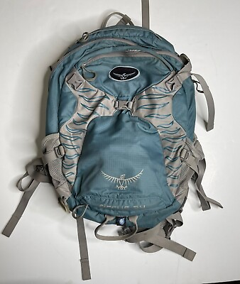 #ad Osprey Sirrus 24 Backpack Womens Blue With Raincover Back Support Hiking Sz S $80.77