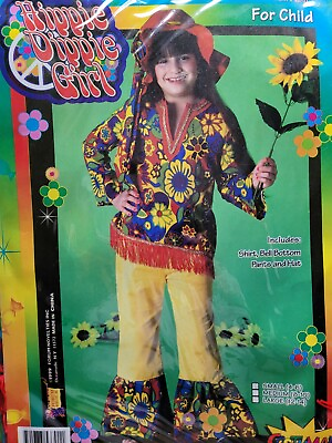#ad Children#x27;s Halloween Costume Hippie Girl Size 4 6 $19.39