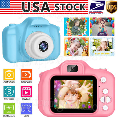 #ad 1080P Kids Digital Camera HD Mini Camcorder for Children Photo Video 32G TF Card $11.89