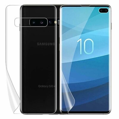 #ad For Galaxy S8 S9 S10 Plus 10e 5G Note 8 9 Front Back Clear Screen Protector Film $2.09