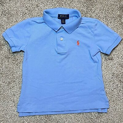 #ad Polo Ralph Lauren Boy’s Polo Size 3T Shirt Blue Orange $11.89