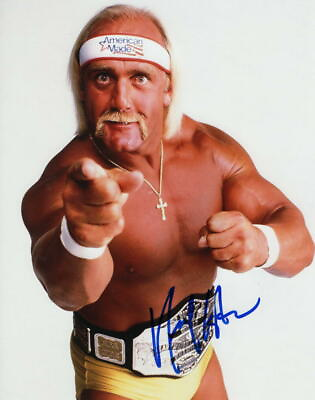 #ad HULK HOGAN SIGNED AUTOGRAPH 11x14 PHOTO WWF WORLD CHAMPION ROCKY 2 VERY RARE $250.00