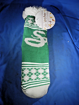#ad Harry Potter Sherpa linedSocks Slytherin. 1 size fits most. Adult. New with tags $18.99