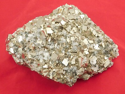#ad HUGE AAA PYRITE Crystal CUBE Cluster with Quartz Crystals Peru 1474gr $149.99