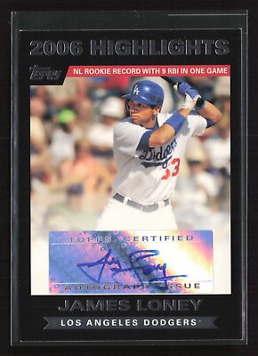#ad James Loney 2007 Topps Auto Highlights Autograph 0415 $4.99