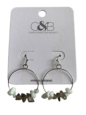 #ad Christopher amp; Banks Earrings Silver Tone NWOT $8.56
