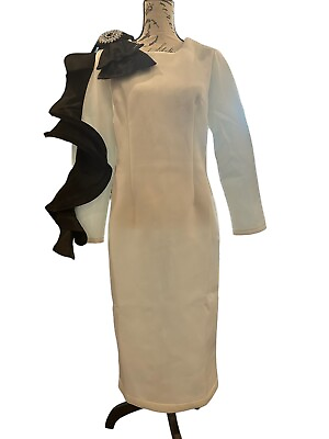 #ad NWT Dorian Clark Cole Exquisite Women’s Formal Sheath Dress Size Medium Eloquent $67.50