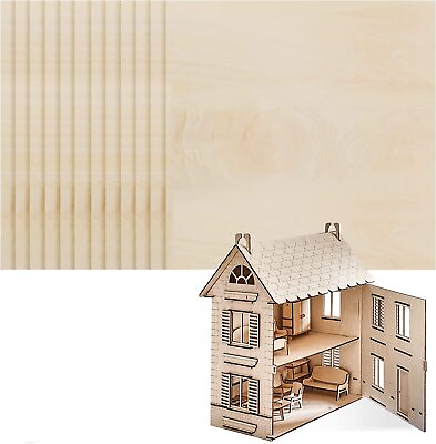 #ad ARTOVE 12 Pack Basswood Sheets 1 16 12 x 12in 1.5mm Unfinished Wood for Crafts $23.99