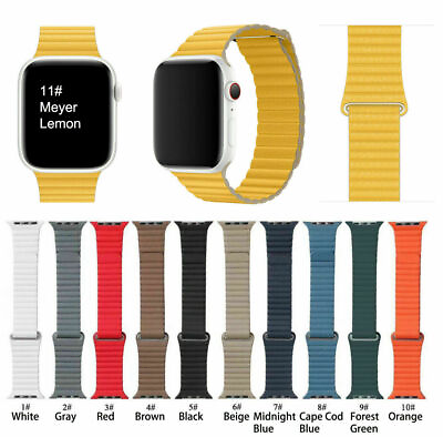 #ad Genuine Leather Loop Magnetic iWatch Band For Apple Watch Series 9 8 7 6 5 4 SE $10.39