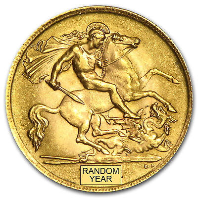 #ad Great Britain Gold Half Sovereign Random Avg Circ $366.76