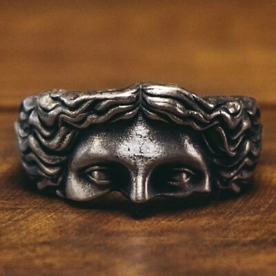 #ad New Religious Belief Jesus Head Ring Copper Silver Platted Ring Christian Ring $19.70