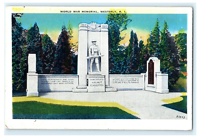 #ad #ad World War Memorial Westerly RI Rhode Island Early View $5.50