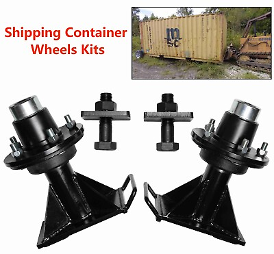 #ad 8x 6.5 Lug Superior Shipping Container Wheels Bolt on Spindle Kit Super thick $498.00
