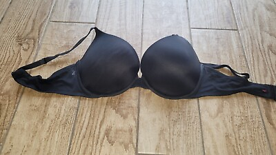 #ad Victoria’s PINK Secret Black Plunge Bra Size 36DD Push Up ASK ME QUESTIONS SEXY $14.00