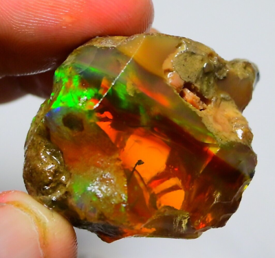 #ad 161.15 Natural Opal Rough AAA Quality Ethiopian Welo Fire Opal Raw Gemstone $161.60