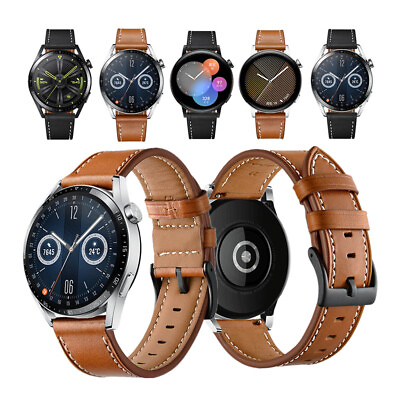 #ad Watch Band For Huawei Watch GT 4 3 2e Pro Classic Genuine Leather Watch Strap $10.99