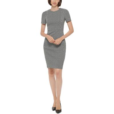 #ad Calvin Klein Womens Pattern Short Fitted Sheath Dress BHFO 5037 $64.30