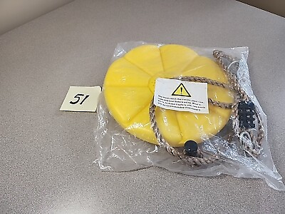 #ad Yellow Plastic amp; Rope Disc Swing $14.50