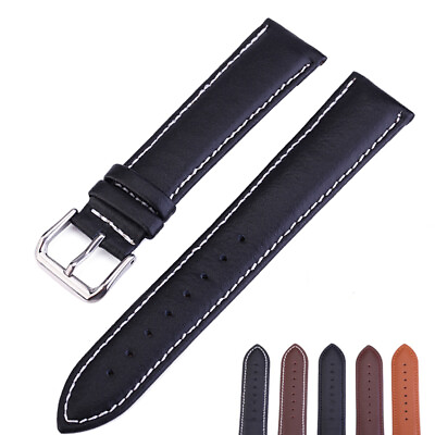 #ad For Samsung Galaxy Watch Active 2 40mm 44mm Genuine Leather Watch Band Strap $8.99