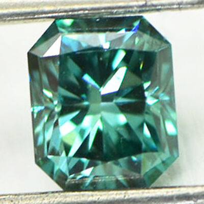 #ad Radiant Shape Diamond Loose Fancy Turquoise 0.70 Carat VS1 Certified Enhanced $690.00