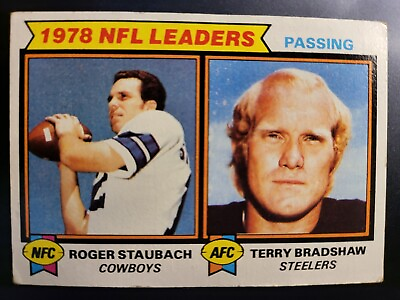 #ad 1979 Topps Leaders Roger Staubach Terry Bradshaw card #1 $7.99