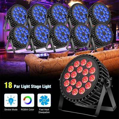 #ad U`King 200W DMX RGBW 18 LED Wash Par Fixture Stage Lights Party Disco Show Lamp $119.99