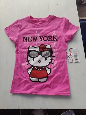 #ad Hello Kitty Girls Kids Shirt T Shirt Sanrio Company Size X S 4 5 NEW WITH TAGS $11.99