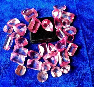 #ad 105 Ct Natural Padparadscha Sapphire Certified Mix Flawless Loose Gemstone Lot $154.83
