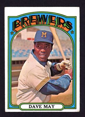 #ad 1972 Topps #549 Dave May Milwaukee Brewers ID060 $1.99