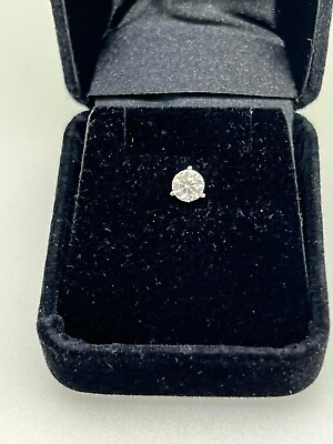 #ad Diamond Stud Single Earring F VS1 AGI Certified Round Lab created 14K White Gold $979.99