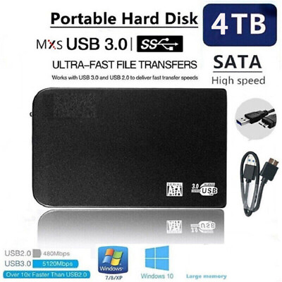 #ad 4TB USB3.0 Mobile Hard Disk Drive Disk High speed Transmission Hard Disk Drive $24.04