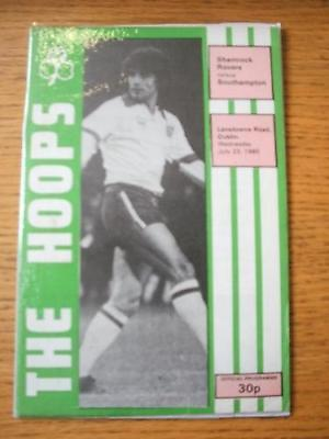 #ad 23 07 1980 Shamrock Rovers v Southampton Friendly . N GBP 3.99
