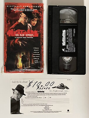 #ad A Nightmare on Elm Street 1999 New Line Home Video VHS w RARE Rebate Form $12.99